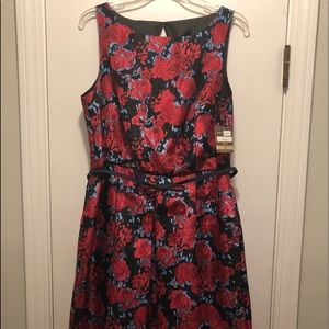 Women’s size 12 Navy and Pink Floral dress NWT